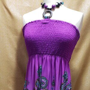 Magenta Multi Color Sun Dress